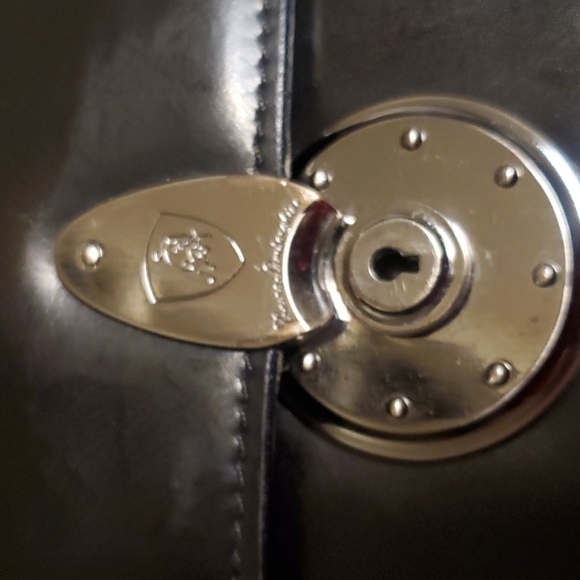 Tonino Lamborghini 100% Italian black leather briefcase - Picture 6 of 10